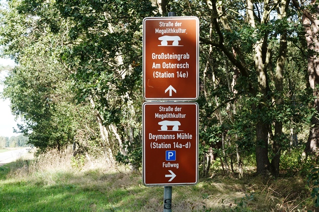 Großsteingrab Deymanns Mühle Hinweisschild